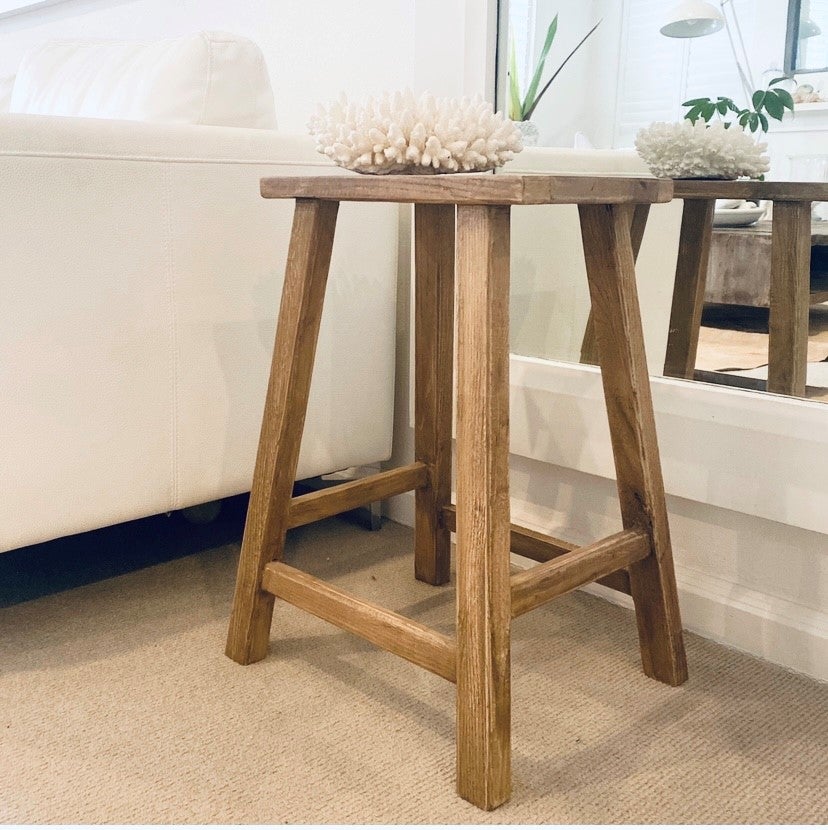Elm Tall Bedside Stool 60cm | Design Inn